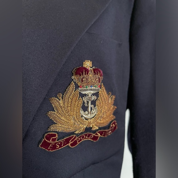 RALPH LAUREN Vintage Crown and Anchor Crested Double Breasted Blazer - Picture 4 of 7